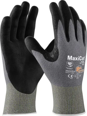 Produktbild von Schnittschutzhandschuhe MaxiCut Ultra 44-4745D Gre 9 hellgrau/schwarz EN 388 PSA-Kategorie II