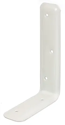 Immagine prodotto di Alberts 849658 Staffa di supporto, goffrata, plastificata bianca, 100 x 160 x 40 mm, set da 20
