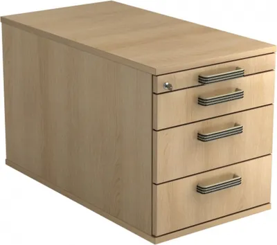 Produktbild von SIGNA TC30 SG - Rollcontainer Eiche mit 3 Schüben Streifengriff Kunststoff