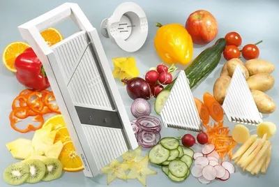 Zdjęcie produktu dla GSD Universal-Gemüsehobel „3-in-1“, Farbe Weiß 30 000