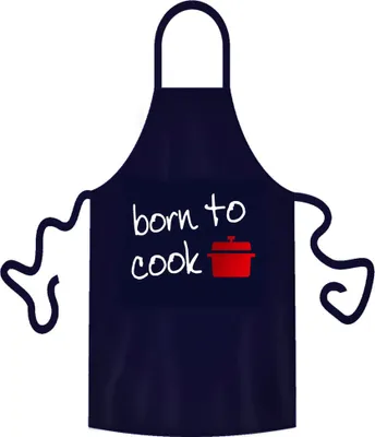 Produktbild von teprovo Männer Geschenk Grillschürze Kochschürze Latzschürze Schürze Mann Kochen Grillen 116cm Dunkelblau born to cook