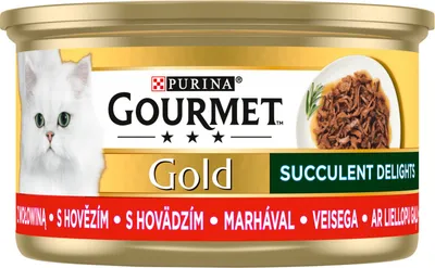 Zdjęcie produktu dla Gourmet Gold Karma Dla Kotów Z Wołowiną 85 G