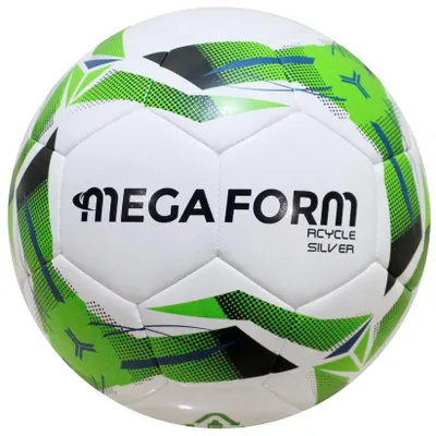 Produktbild von Megaform Fußball recyceltes Material silber - nachhaltiger Fußball