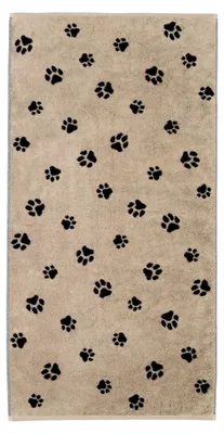 Produktbild von Handtücher WE Love Dogs Paws 6247 Schwarz-Beige - 93