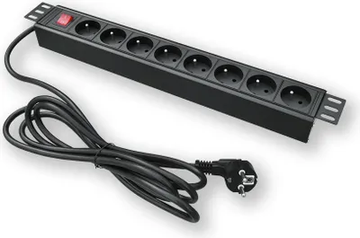 Produktbild von PD.0801.001 - 19"-Stromversorgungseinheit, 1U, 8 x 230 V, Schalter
