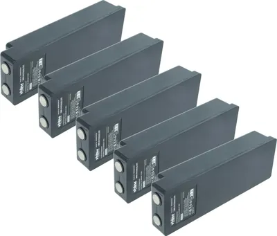 Produktbild von vhbw 5x Akku Ersatz für Palfinger 17162, 708031757, 16131, 1026, 13445 für Industrie-Funkfernsteuerung Fernbedienung (3000 mAh, 7,2 V, NiMH) - Schwarz