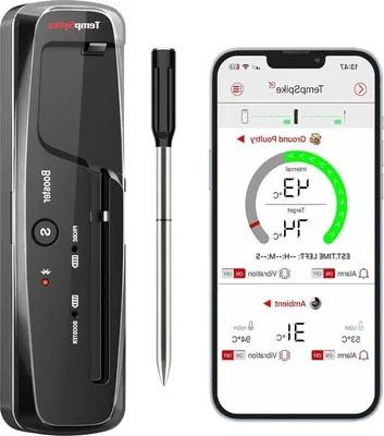 Image de Thermomètre sans fil Bluetooth pour barbecue, portée 150 m, IP67, pour four, barbecue et friteuse à air chaud