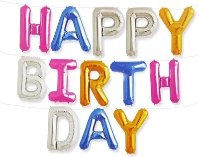 Produktbild von 13 tlg Happy Birthday Buchstaben Luftballon Set 40CM Folienballon