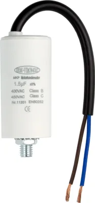 Zdjęcie produktu dla MKP Kondensator silnika, kondensator roboczy Kondensator rozruchowy Kondensator 450V - Połączenie: kabel - Wartość: 1.5µF