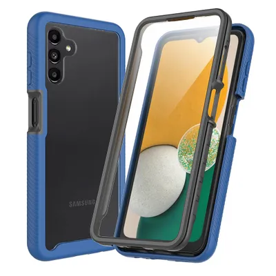 Immagine prodotto di Custodia per Samsung Galaxy A13 5G, paraurti con protezione dello schermo incorporata Custodia protettiva a 360° blu navy