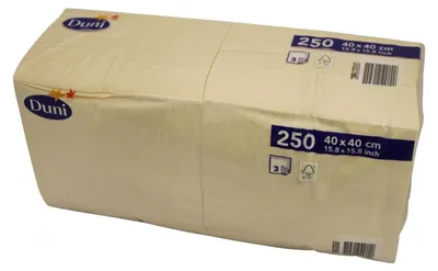 Produktbild von Duni Servietten cream 40x40cm 3lagig 250 Stück