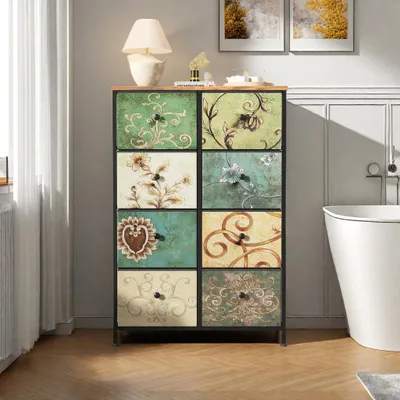 Obrázok produktu pre Úložná skriňa – komoda/TV stolík – 8 zásuviek – drevo – moderný minimalistický štýl – do obývacej izby – vyžaduje montáž