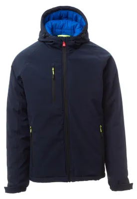 Produktbild von Mivaro Herren Winter Softshelljacke in Dunkelblau - Winterjacke mit fester Kapuze - wattierte Jacke wasserdicht und winddicht, Stehkragen, Regular Fit, Größen S bis 5XL