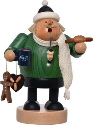 Produktbild von KWO - Räuchermann Weihnachtsmarktbesucher, Holzkunst, 20cm