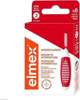 Produktbild von Elmex Interdental Bürste Gr.2 Rot 0,5mm 8er