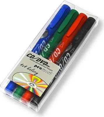 Produktbild von Doppelseitiger CD/DVD-Marker 4 Farben Penword