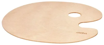 Productafbeelding van Artina Prato Malpalette, 25x30 cm, bruin, hout, met handgreepgat, geschikt voor olieverf