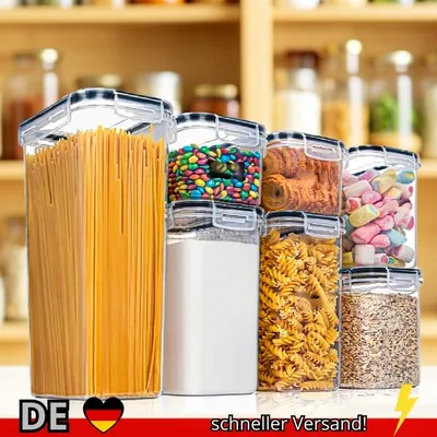 Produktbild von Kitchen 7-teiliges Lebensmittelbehälter-Set Luftdichte Aufbewahrungsbox aus