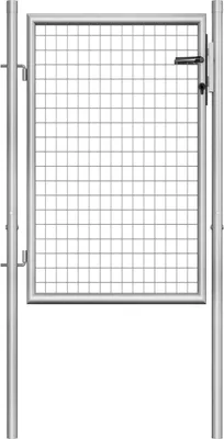 Obrázok produktu pre Záhradná bránka z pozinkovanej ocele 105 x 150 cm, strieborná DE71032