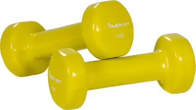 Produktbild von MOVIT 2er Set 1,0 kg Profi Vinylhanteln Gewichte Hantelset Fitness Hantel