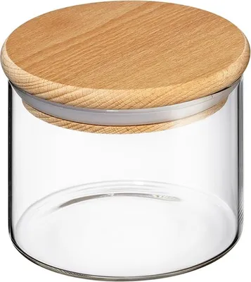 Imagen del producto de Recipiente de almacenamiento Zassenhaus con tapa de madera, 350 ml, modelo 56440, código 4006528056440