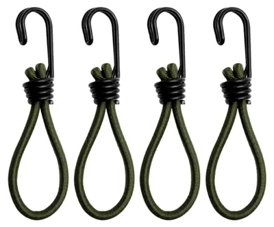 Produktbild von 4 Stück Zelt-Haken mit elastischem Bungee-Seil für Outdoor-Aktivitäten