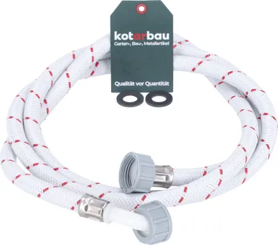 Obrázek produktu pro KOTARBAU® Přívodní hadice k pračce 2M x ⌀ 13 mm pancéřová hadice Hadice k myčce nádobí 3/4 palce koleno/rovné náhradní díly k myčce nádobí Přívodní hadice s těsněním Přívodní hadice k vodě