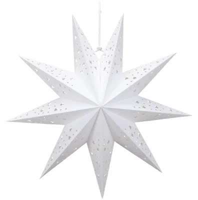 Zdjęcie produktu dla Gwiazda papierowa świąteczna - Papierowa gwiazda do zawieszenia - 45 cm - Lampion bożonarodzeniowy - Do domu
