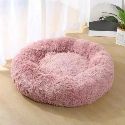Immagine prodotto di Cuccia per cani, cuccia per gatti, morbida, rotonda, in peluche, 50 cm, rosa