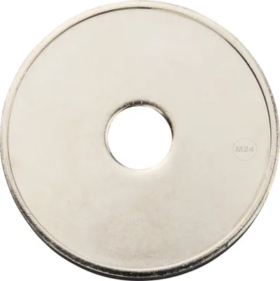 Produktbild von Lochmarke, runde Wertmarke M24-3 (26mm x 1,5mm), Jeton gelocht, vernickelt, VE=100