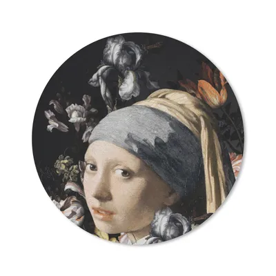 Produktbild von MuchoWow® Mauspad Mousepad Gemälde - Blumen - Vermeer 40x40 cm - Mousepads - Maus Mat - Pad - Mausunterlage - Schreibtisch Accessoires