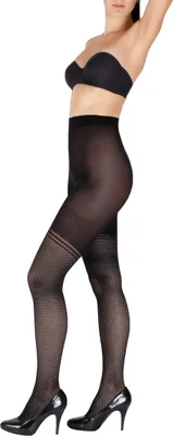 Produktbild von Giulia gemusterte Strumpfhosen mit Muster Saty Rete Up100N1 Schwarz M