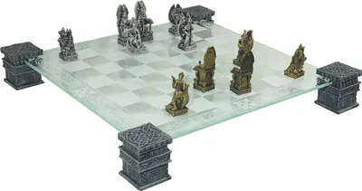 Produktbild von Schachspiel König Arthur gold/silber mit Glasbrett - Schach, Brettspiel, King Arthur