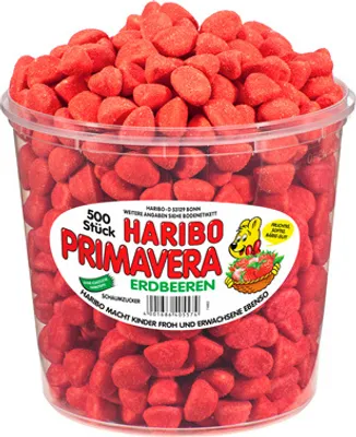 Produktbild von Haribo Primavera Erdbeeren 150 Stück - 6 x 1,05 kg