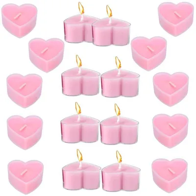 Produktbild von Herz Teelichter Rosa 18 Stück 4cm