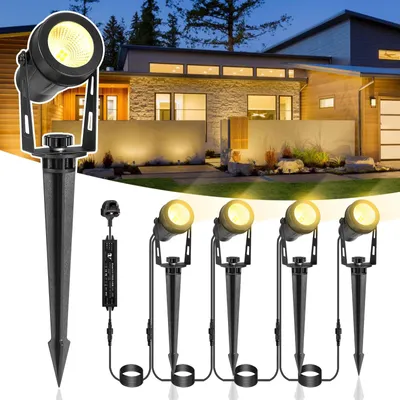 Immagine prodotto di Illuminazione LED per esterni - 15 metri, 4 luci da giardino impermeabili