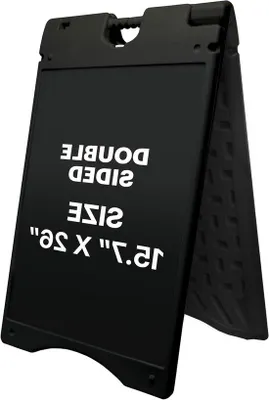 Produktbild von Doppeltes A-Fachwerkbrett - Doppelseitiges Winkelbrett - Erhöhte Sichtbarkeit - Mit Kunststoffbeschutzung - 39 x 66 cm - Schwarz