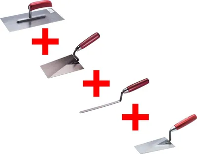 Produktbild von Jung Maurerkellenset 4-tlg. Maurerkelle, Putzkelle, Fugenkelle, Glättekelle
