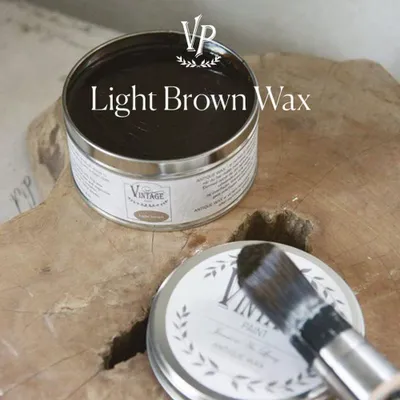 Produktbild von JDL Vintage Paint Antique Wax Möbelwachs 300 ml – Natürliches Antikwachs für Kreidefarbe – Schutz & Vintage Finish – Bienenwachs & Carnaubawachs – Shabby Chic Möbelpflege - Hellbraun