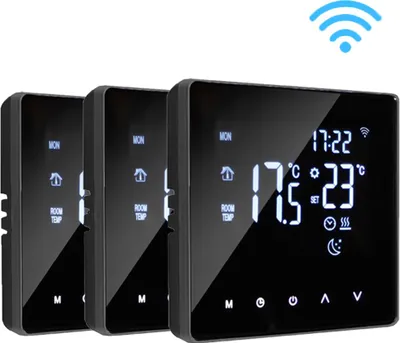 Zdjęcie produktu dla 3X Tuya WiFi Smart termos pokojowy ogrzewanie podłogowe ogrzewanie wodne termostat regulator temperatury, sterowanie aplikacją 3A - Czarny