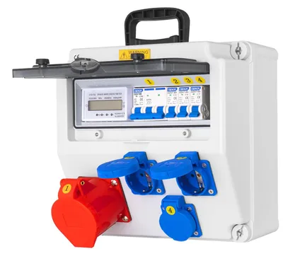Obrázok produktu pre Rozdeľovač prúdov s meračom, vodotesný (IP65), 230V/16A a 400V/32A