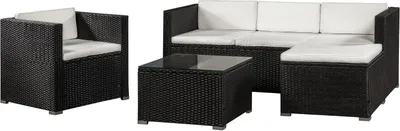 Obrázek produktu pro Zahradní polyratanový set Punta Cana 200157, sedací souprava, s měkkými polštáři, 178 x 69 x 65 cm