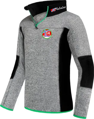 Productafbeelding van Nebulus Fleece Trui PAAVO, heren, warme fleecetrui, trui van fleece met halve rits, model P2500 - heren, donkergrijs, maat L