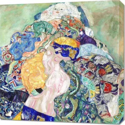 Obrázok produktu pre 70x70cm obraz Dieťa, Gustav Klimt Vintage do obývacej izby