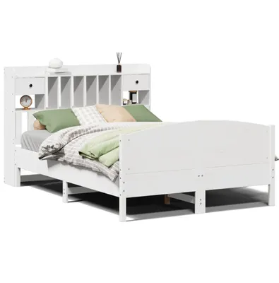 Immagine prodotto di Letto Libreria senza Materasso Bianco 140x190 cm Legno di Pino