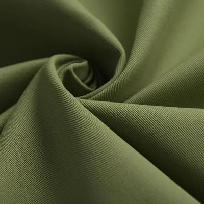 Imagen del producto de Tejido de algodón, 150 cm de ancho, color caqui, tejido sarga