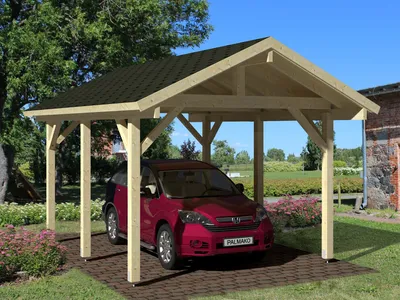Produktbild von Palmako Carport Robert 11,7 m² aus Holz Unterstand Überdachung
