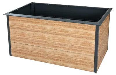 Zdjęcie produktu dla Westmann metalowe podwyższone łóżko Primus-Multi L wraz z ochroną przed ślimakami wygląd drewna/antracyt 150x75x77 cm