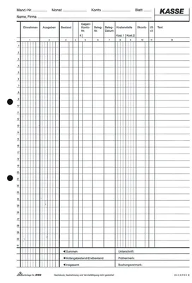 Produktbild von Kassenbuch EDV A4 2x50 Blatt Packung mit 5 Stück