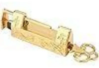 Immagine prodotto di Lucchetto con chiave, stile vintage, intagliato, con decorazioni floreali e raffigurazioni di uccelli, decorativo, color oro